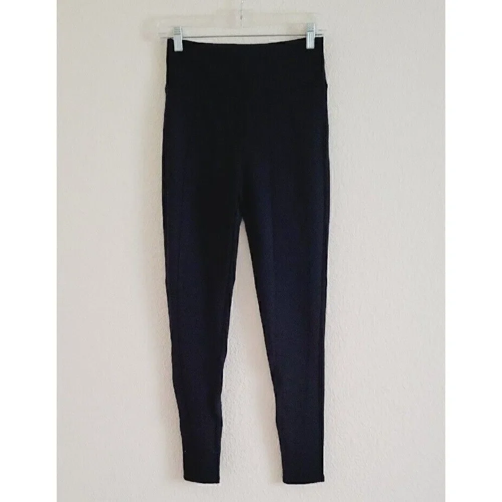 Assets by Spanx Women Size Medium Black Pants Leggings Pleated